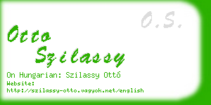 otto szilassy business card